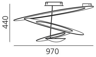 Artemide 1253110A-LED Stmievateľné stropné svietidlo PIRCE LED/44W/230V 3000K biela
