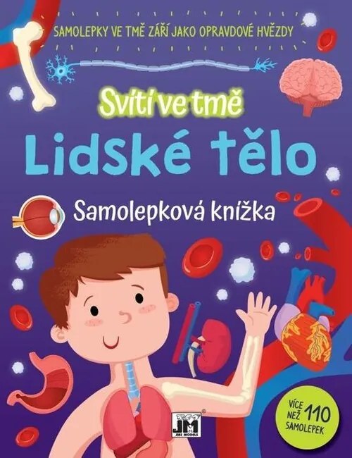 Samolepková knížka Svítí ve tmě: Lidské tělo