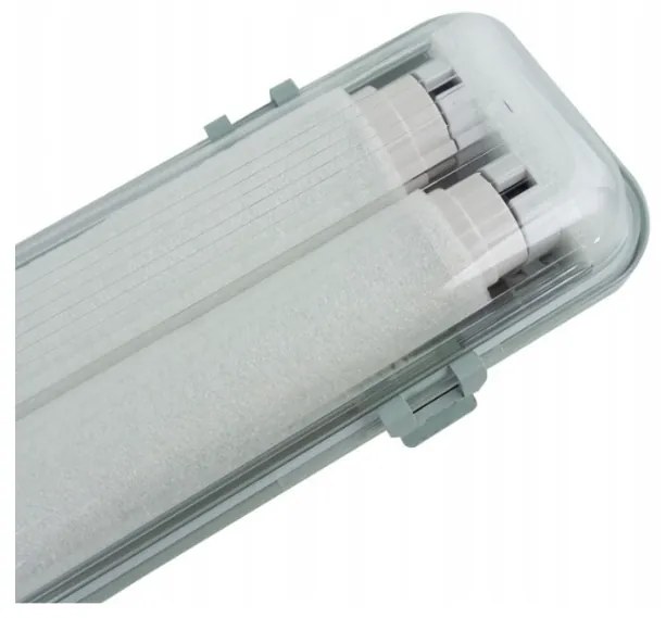 ECOLIGHT Hermetické svietidlo 60cm + 2x LED trubica studená biela - SET
