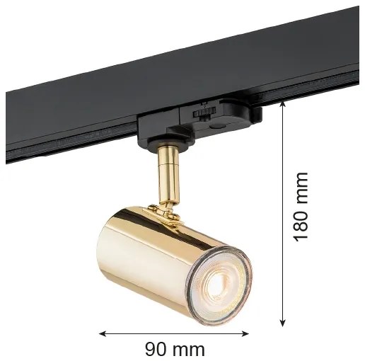 Argon 4328 - Bodové svietidlo do lištového systému HORTA 1xGU10/5W/230V mosadz