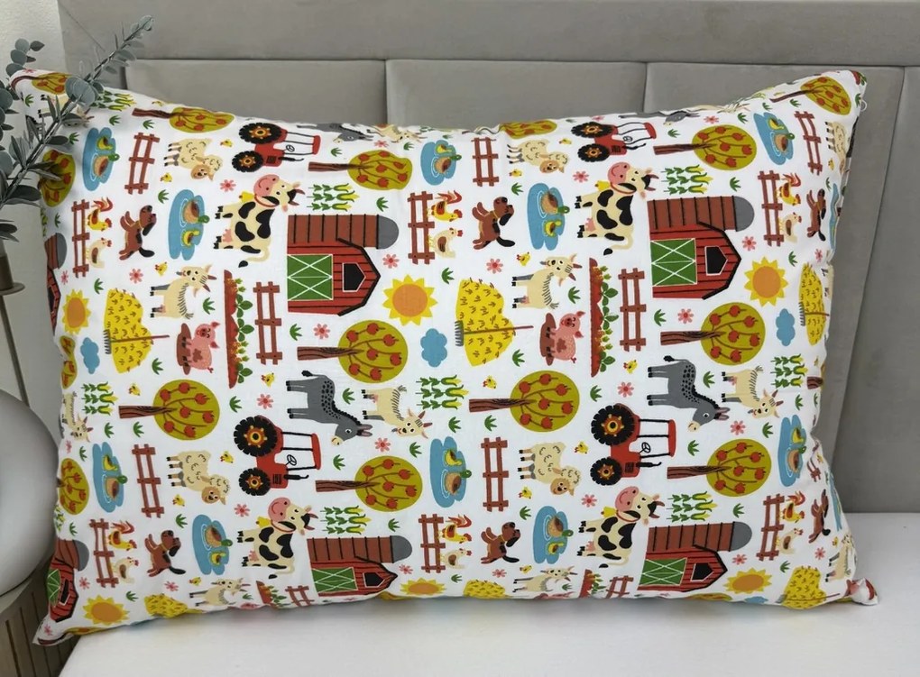 INTERMEDIC SK Detská bavlnená obliečka na vankúš Farm 45x65 cm – 100 % bavlna
