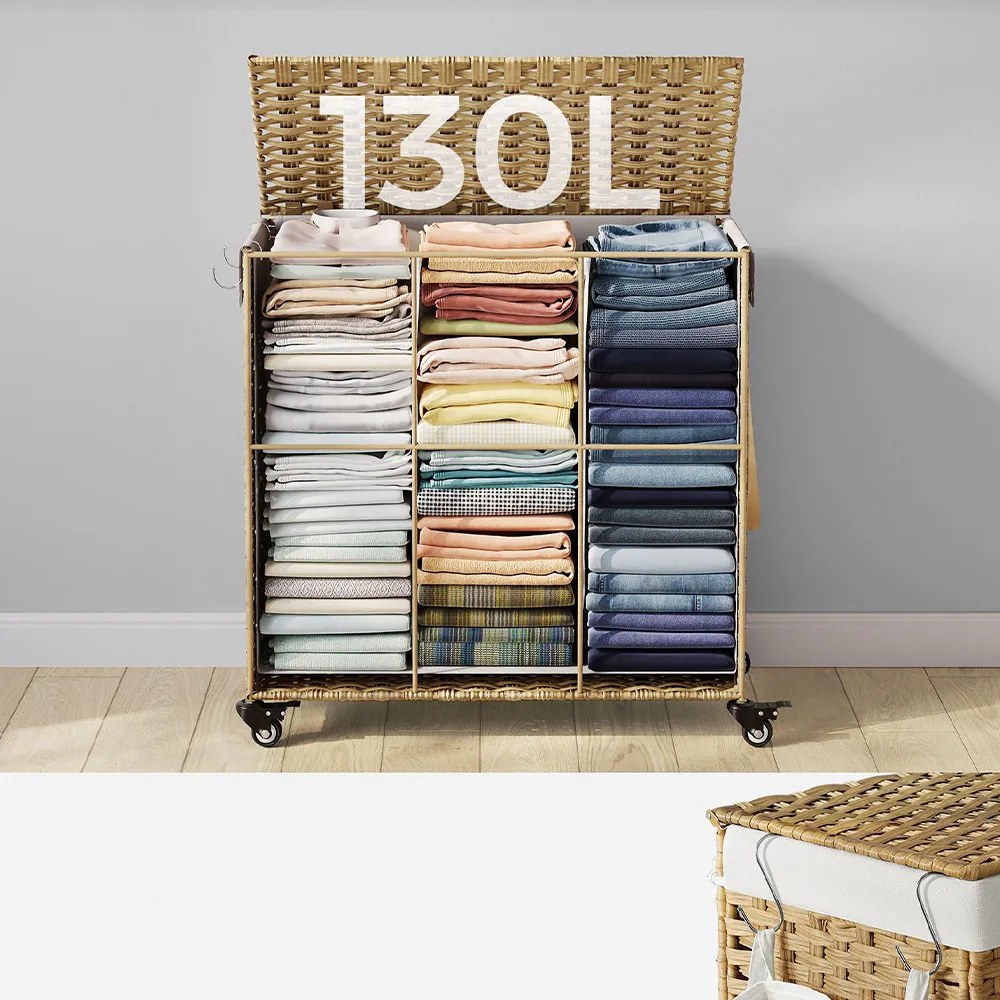 Plastový kôš na bielizeň 66 x 33 x 66 cm