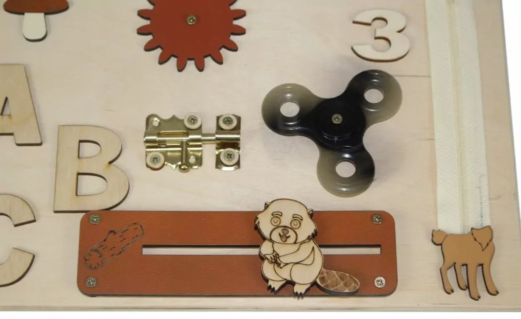 Interaktívna detská tabuľa JESENNÉ LES - 30x30 cm - prírodná