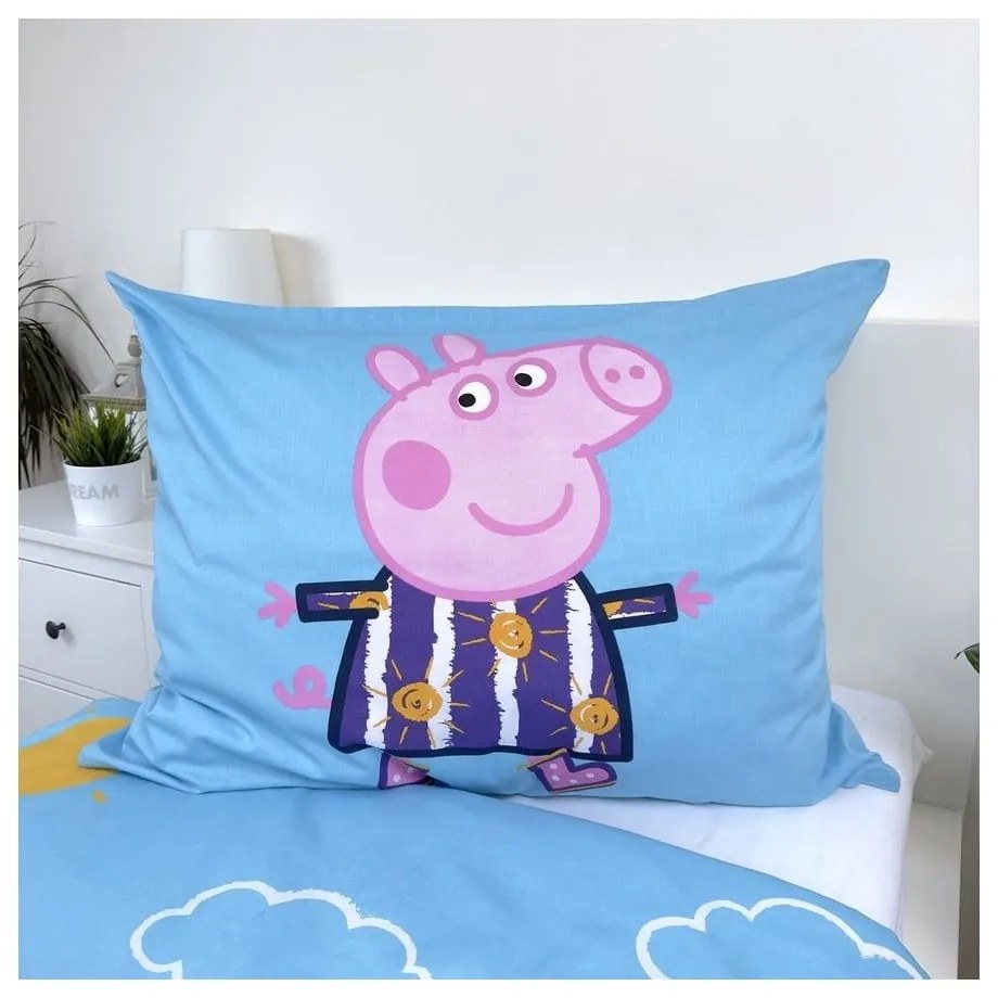 Bavlnené detské obliečky so svietiacim efektom na jednolôžko 140x200 cm Peppa Pig – Jerry Fabrics