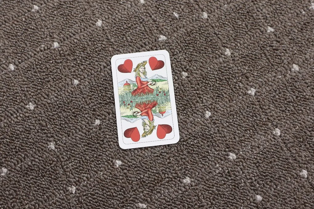 Condor Carpets 80x80 (průměr) kruh cm Kusový koberec Udinese hnedý kruh, hnedá, chodba / predsieň
