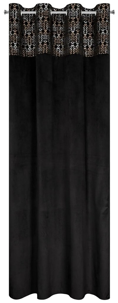 ZATEMŇOVACÍ ZÁVES NA KRÚŽKOCH LIZA 140X250 CM ČIERNA