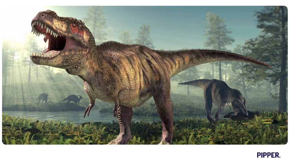 PIPPER. Samolepiaca textilná tapeta - T-Rex