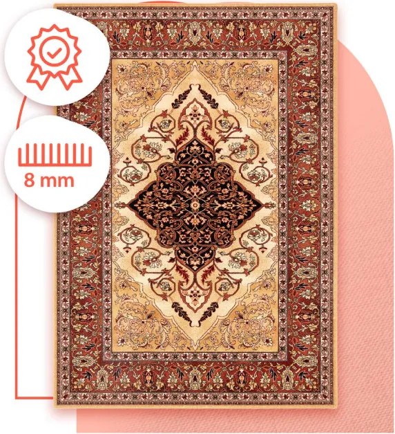 Koberec Agnella Isfahan Leyla jantárový