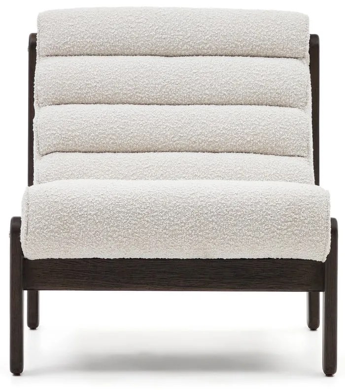 Biele kreslo z textílie buklé Magira – Kave Home