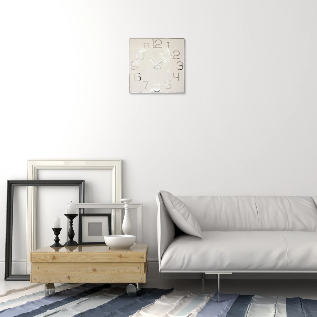 Dekorstudio Moderné nástenné hodiny DIGIT biele - 50cm