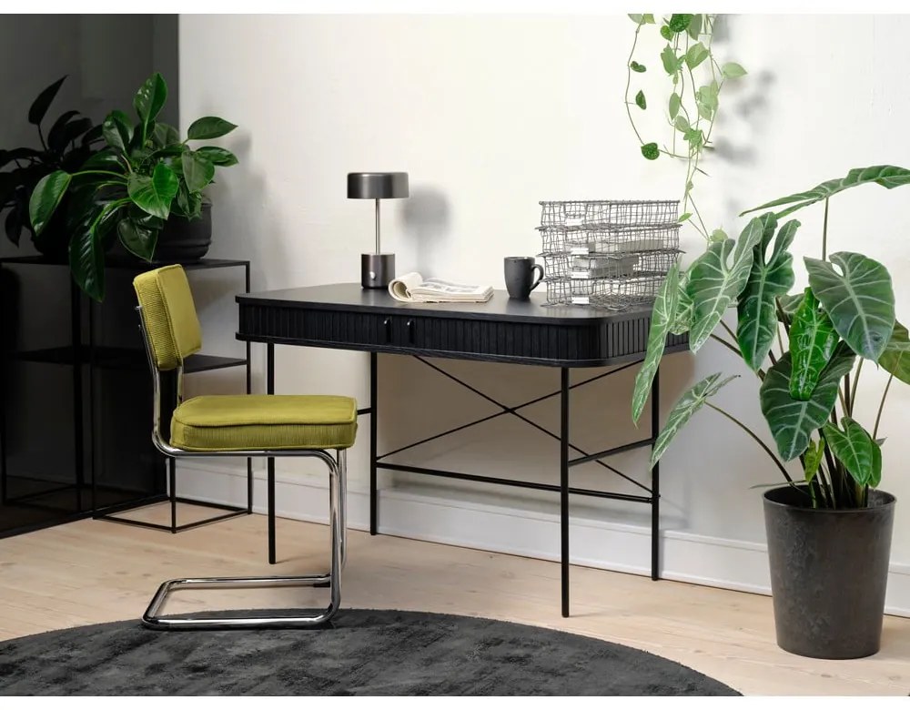 Zelená menčestrová jedálenská stolička Rupert – Unique Furniture