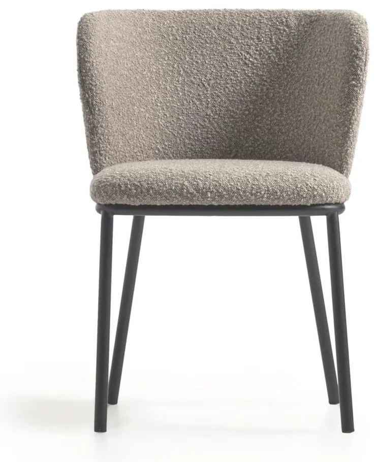 Svetlosivé čalúnené jedálenské kreslo Ciselia – Kave Home