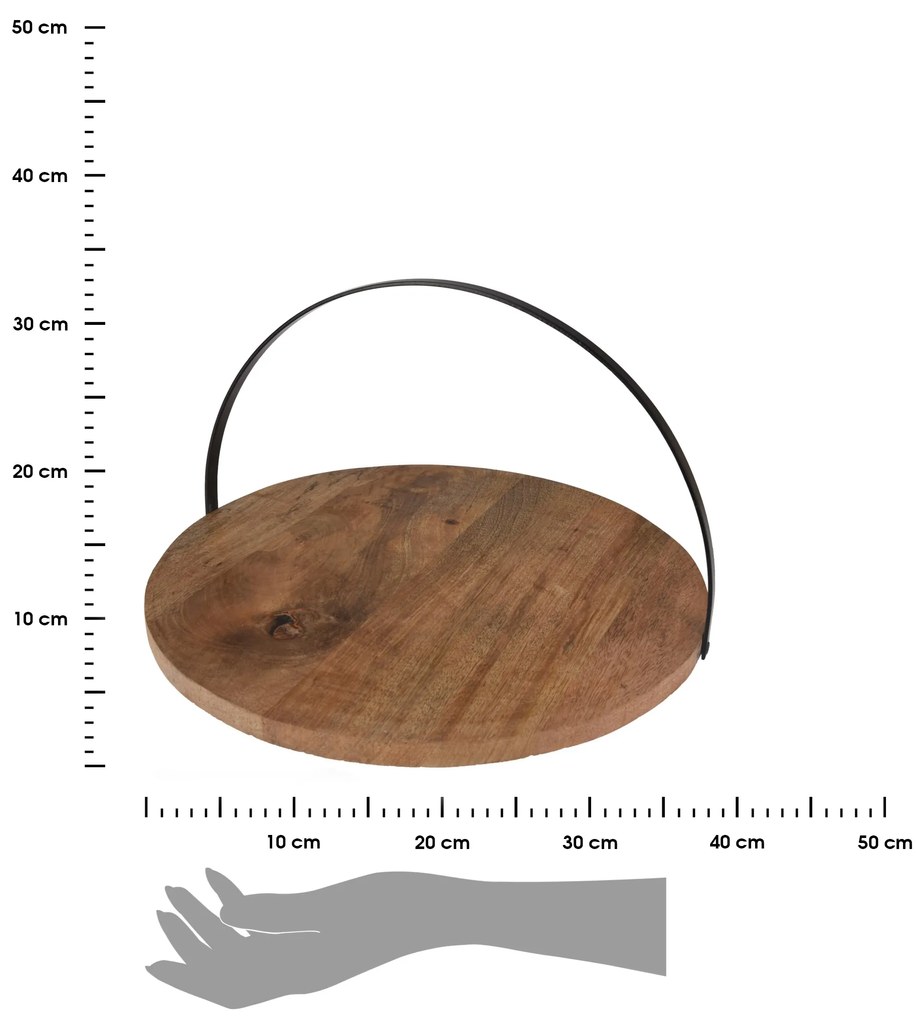 Drevený servírovací podnos Simple, (fi) 38 cm