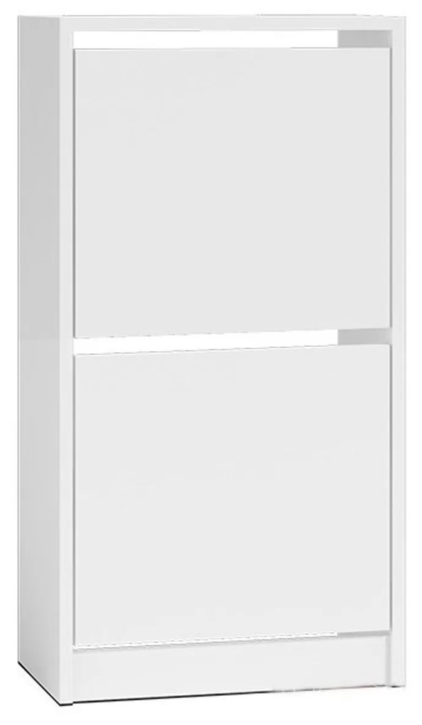 Skrinka na topánky dva diely biely