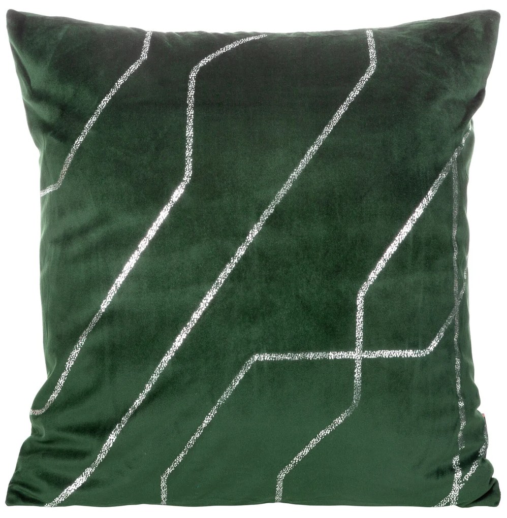 DEKORAČNÁ OBLIEČKA NA VANKÚŠ BLINK37 45X45 CM TMAVOZELENÁ