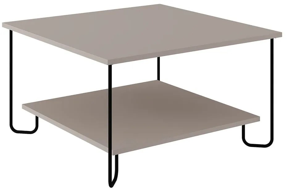 Sivý konferenčný stolík 80x80 cm Tonka – Marckeric