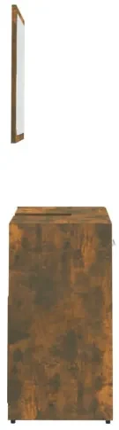 vidaXL Sada kúpeľňového nábytku dymový dub spracované drevo-