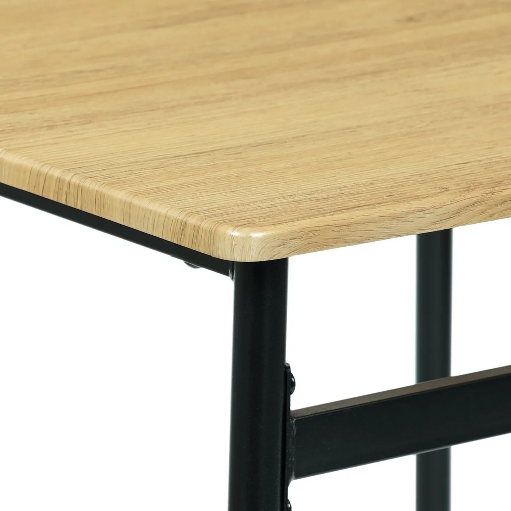 Jedálenský set Industrial so 4 stoličkami, 110 x70 x 76 cm, divoký dub