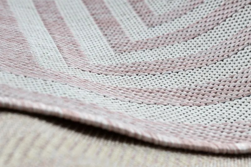 Kusový koberec Sion Sisal Labirinth 22376 pink/ecru – na von aj na doma, 140x190, ružová, chodba / predsieň, Dywany Łuszczów