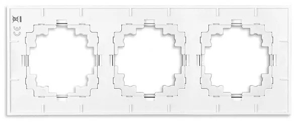 Elhard Trojitý rámček Vera Glass, biely VG3103W