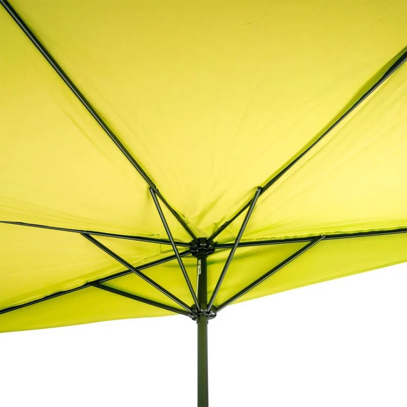 DEMA Polkruhový slnečník 300 cm La Spezia, žltý