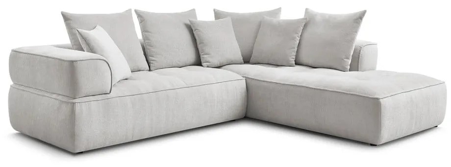 Svetlosivá ženilková rohová pohovka (pravý roh/do L) Whesley – Bobochic Paris