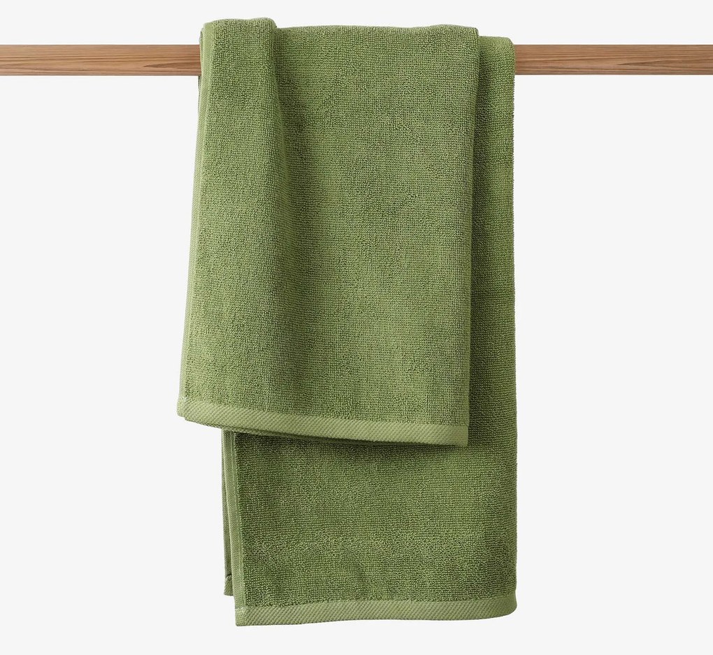 Goldea bavlnený froté uterák / osuška soft bez bordúry – olivový 50 x 100 cm