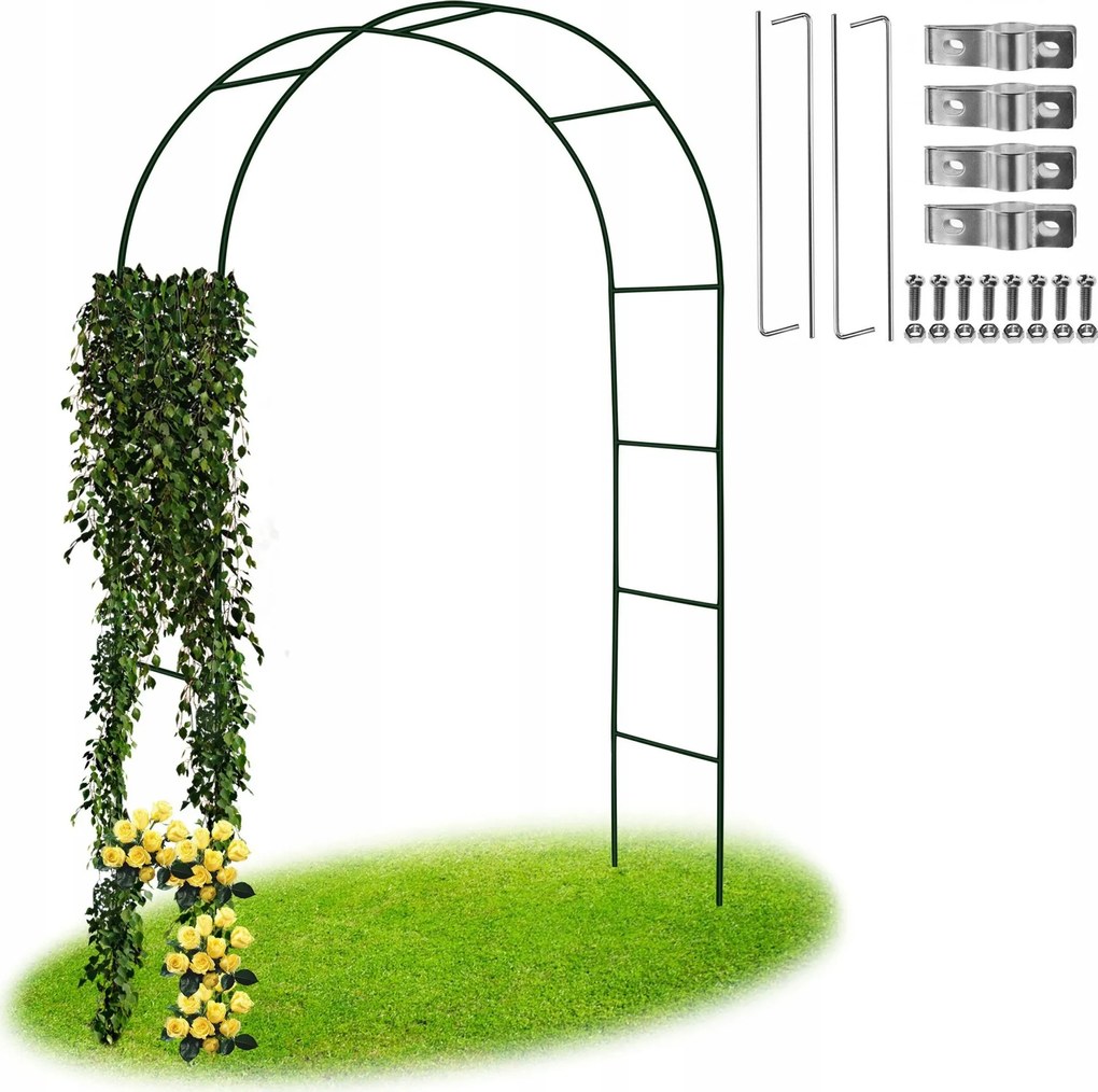 Záhradná kovová pergola 240 cm - oblúk