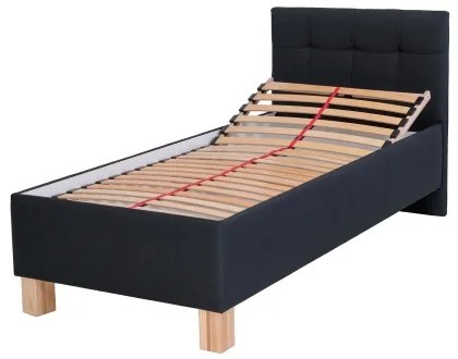 Čalúnená posteľ MARIA ONE s matracom a úložným priestorom 90x200 cm antracit