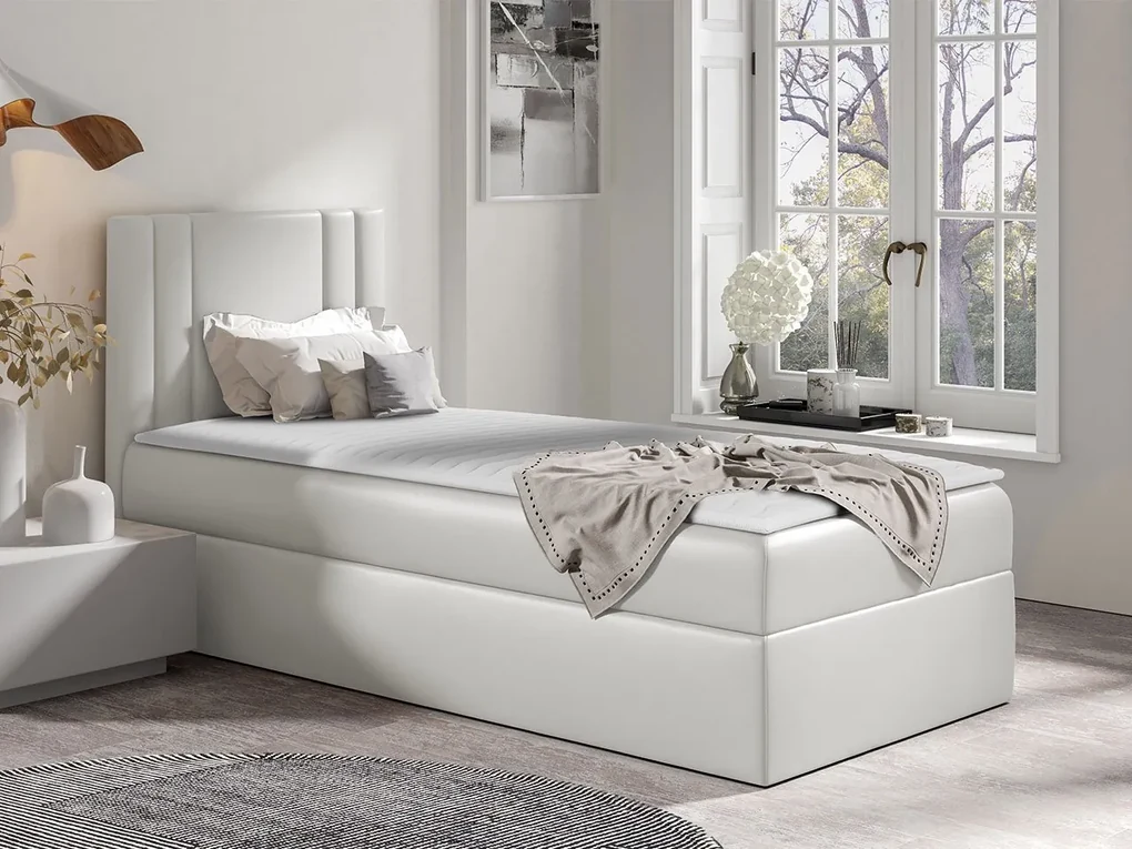 Jednolôžková posteľ Neresko Mini, Strana: ľavá, Rozmer postele: 80x200, Dostupné poťahy: ekokoža Soft 029 (sivá)