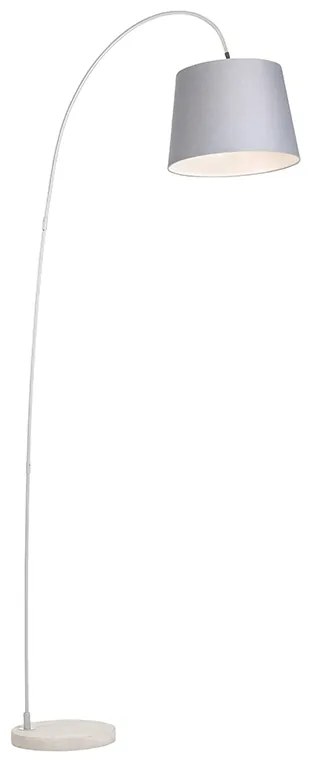 Moderná oblúková lampa so sivým tienidlom - Bend