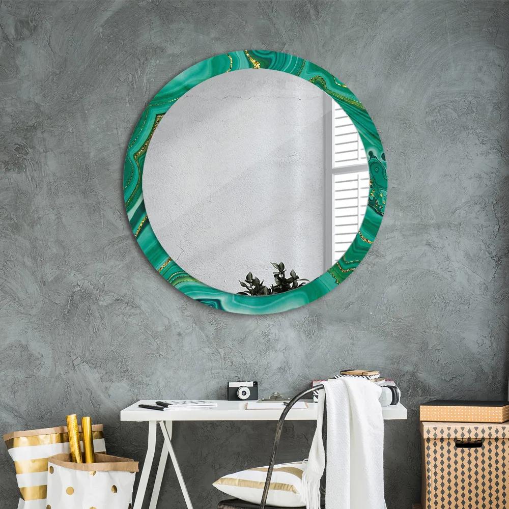 Okrúhle ozdobné zrkadlo Mramor z achátu fi 90 cm