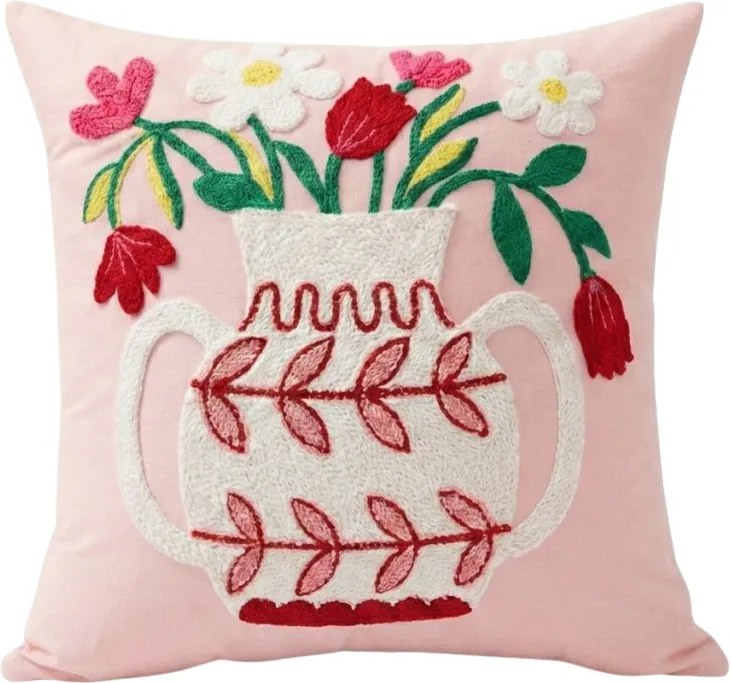 Obliečka na vankúš VASELLA 45x45 cm, ružová