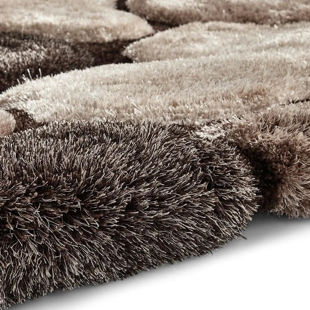 Béžovo-hnedý ručne viazaný koberec Think Rugs Noble House, 120 × 170 cm