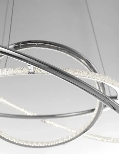LED luster Livorno 60 Chrome