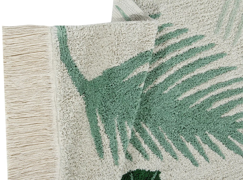 Ručne tkaný kusový koberec Tropical Green, 140x200, zelená, obývacia izba, Lorena Canals