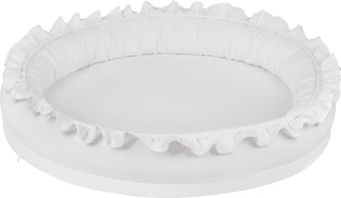 Mini hniezdo pre deti s volánom biela