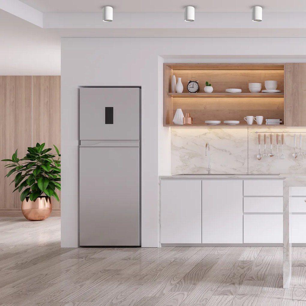 Stropné svietidlo Bima Round, 1x biele kovové tienidlo