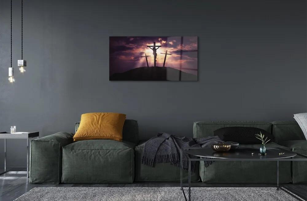 Sklenený obraz Jesus cross 120x60 cm
