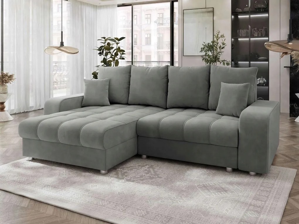 Mirjan24 Rohová sedačka do obývačky DUBLIN - šedá 1