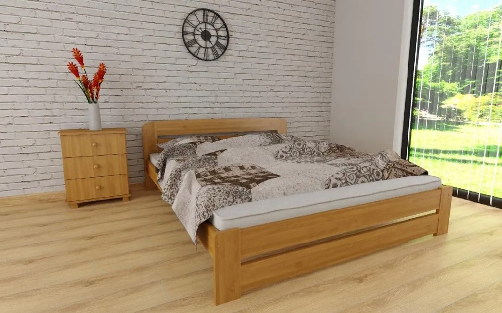 ComfortMatrace Posteľ z masívu borovice LILI+rošt ZADARMO 180x200 cm Rozměr: 180x200 cm, Barva: jelša