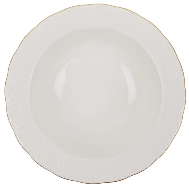 Porcelánová sada 24 ks talířů Whitie I. bílá/zlatá