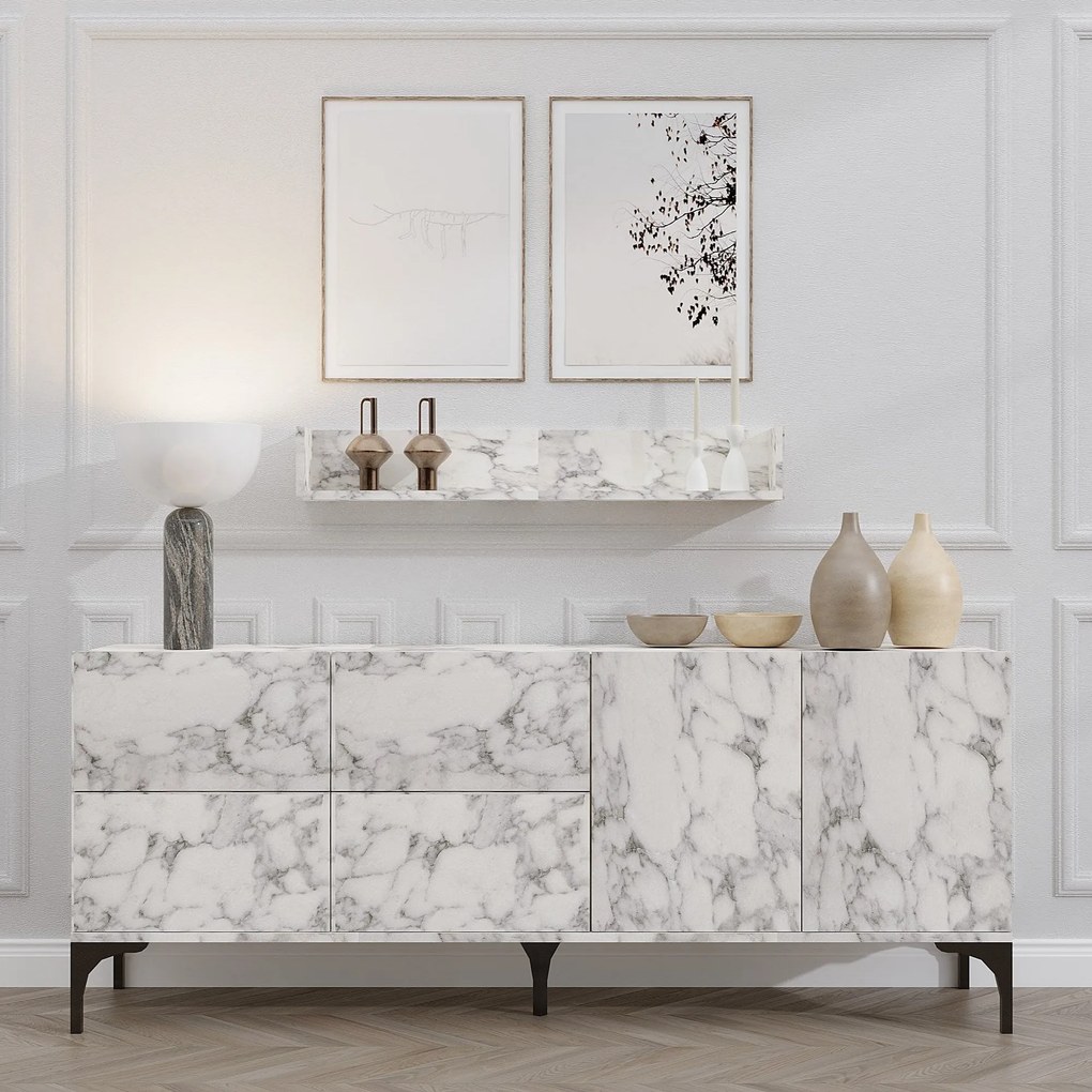 Konzolový stolík Stella - Carrara Marble
