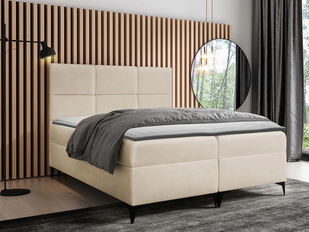 Kontinentálna posteľ Blanco, Rozmer postele: 120x200, Dostupné poťahy: Manila 28