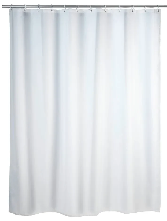Biely sprchový záves s protiplesňovou povrchovou úpravou Wenko, 180 × 200 cm