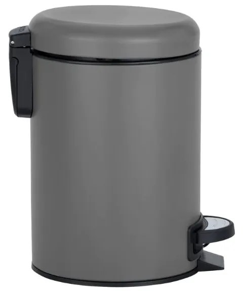 Sivý pedálový oceľový odpadkový kôš 3 l Leman – Wenko