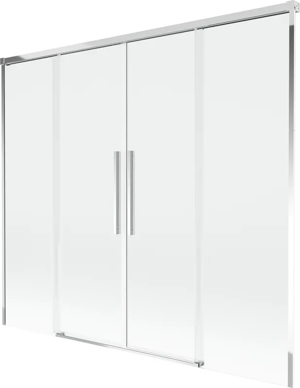 Mexen Rox, 2-krídlová posuvná vaňová zástena 190 x 150 cm, 8mm číre sklo, chrómový profil, 8C9-190-002-01-00
