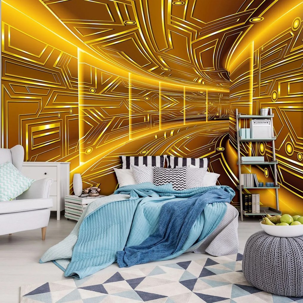 Fototapeta - Žltá chodba (152,5x104 cm)