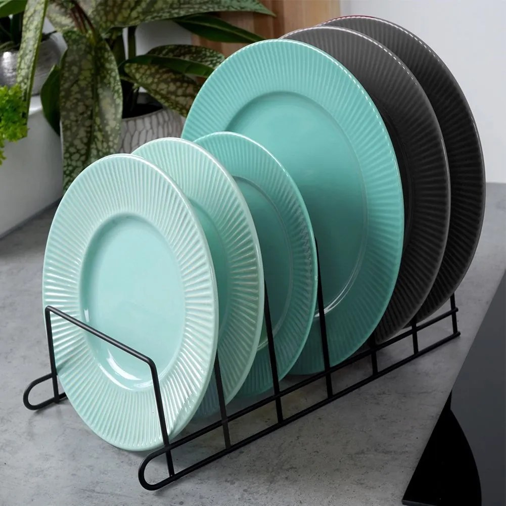 VILDE Držiak, stojan na pokrievky do zásuvky - 6 pozícií, viac veľkostí, čierny