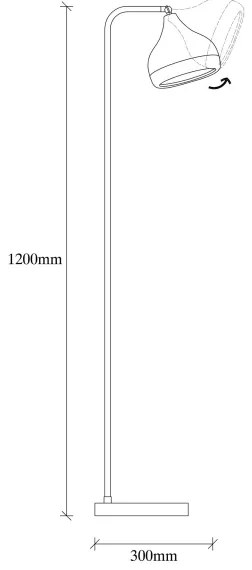 Stojacia lampa YILDO 1xE27/40W/230V